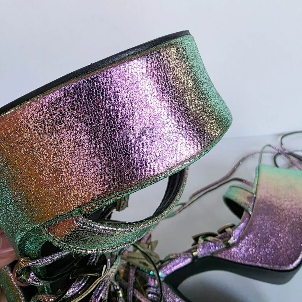 Club Exx Pixie Queen Butterfly Platform Heels Size 5 Iridescent‎ Rave Fairycore
